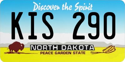 ND license plate KIS290