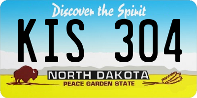 ND license plate KIS304