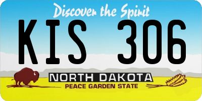 ND license plate KIS306