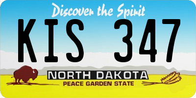 ND license plate KIS347