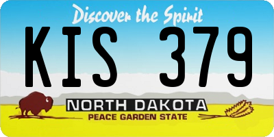 ND license plate KIS379