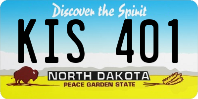 ND license plate KIS401