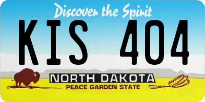 ND license plate KIS404