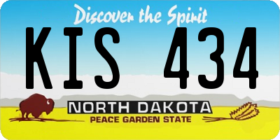 ND license plate KIS434