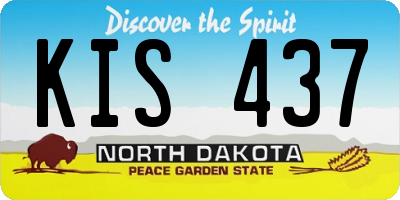 ND license plate KIS437