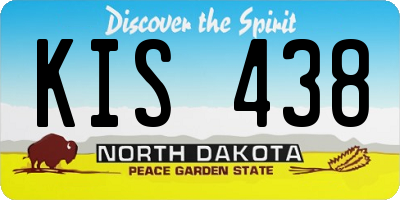 ND license plate KIS438