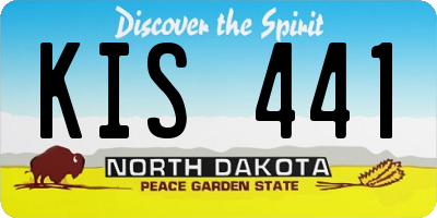 ND license plate KIS441