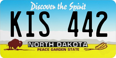 ND license plate KIS442