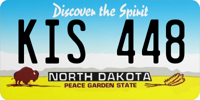 ND license plate KIS448