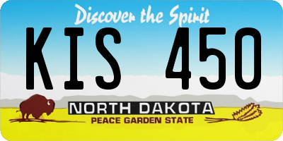 ND license plate KIS450