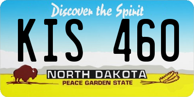 ND license plate KIS460