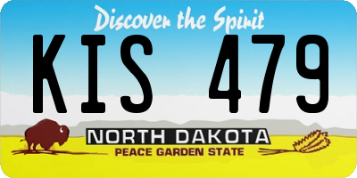 ND license plate KIS479