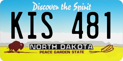 ND license plate KIS481