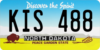 ND license plate KIS488