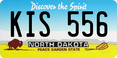ND license plate KIS556
