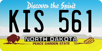 ND license plate KIS561