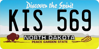 ND license plate KIS569