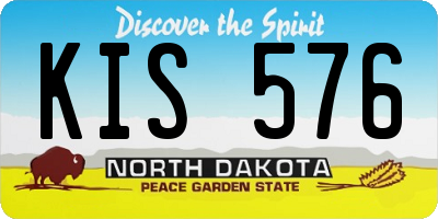 ND license plate KIS576