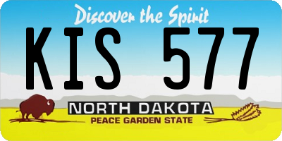 ND license plate KIS577
