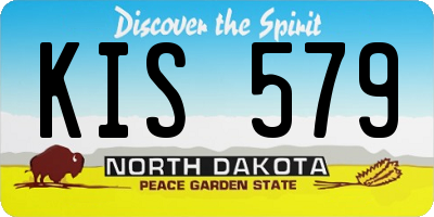 ND license plate KIS579