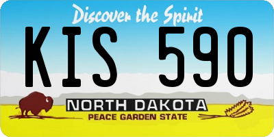 ND license plate KIS590