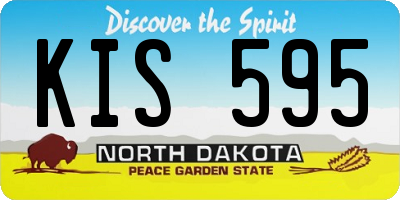 ND license plate KIS595