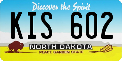 ND license plate KIS602