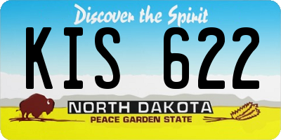 ND license plate KIS622