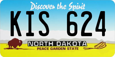 ND license plate KIS624