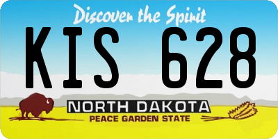 ND license plate KIS628