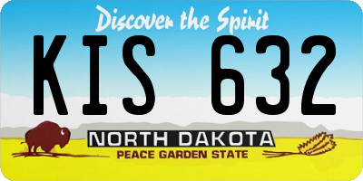 ND license plate KIS632
