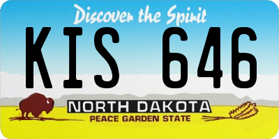 ND license plate KIS646