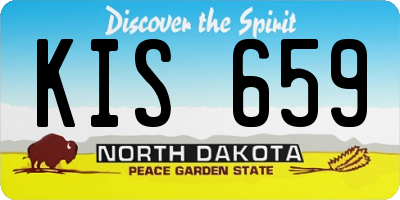 ND license plate KIS659