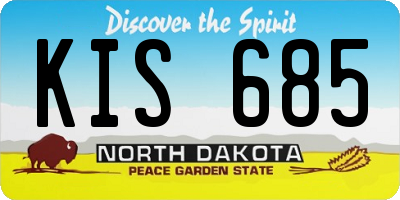 ND license plate KIS685