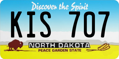 ND license plate KIS707