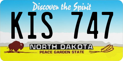ND license plate KIS747