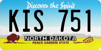 ND license plate KIS751