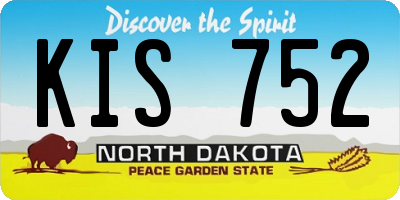 ND license plate KIS752