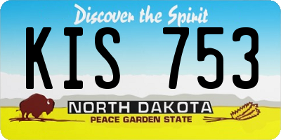 ND license plate KIS753