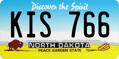 ND license plate KIS766