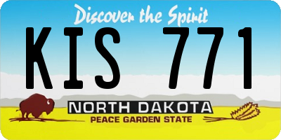 ND license plate KIS771