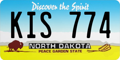 ND license plate KIS774