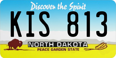 ND license plate KIS813
