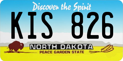 ND license plate KIS826