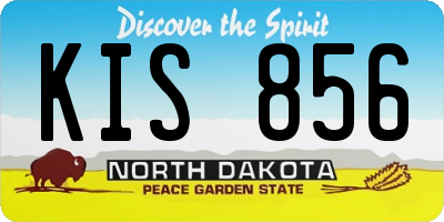 ND license plate KIS856