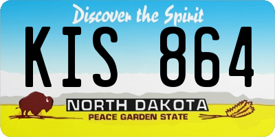 ND license plate KIS864