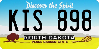 ND license plate KIS898