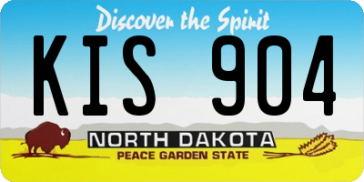 ND license plate KIS904