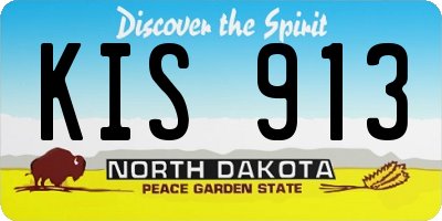 ND license plate KIS913