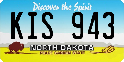 ND license plate KIS943